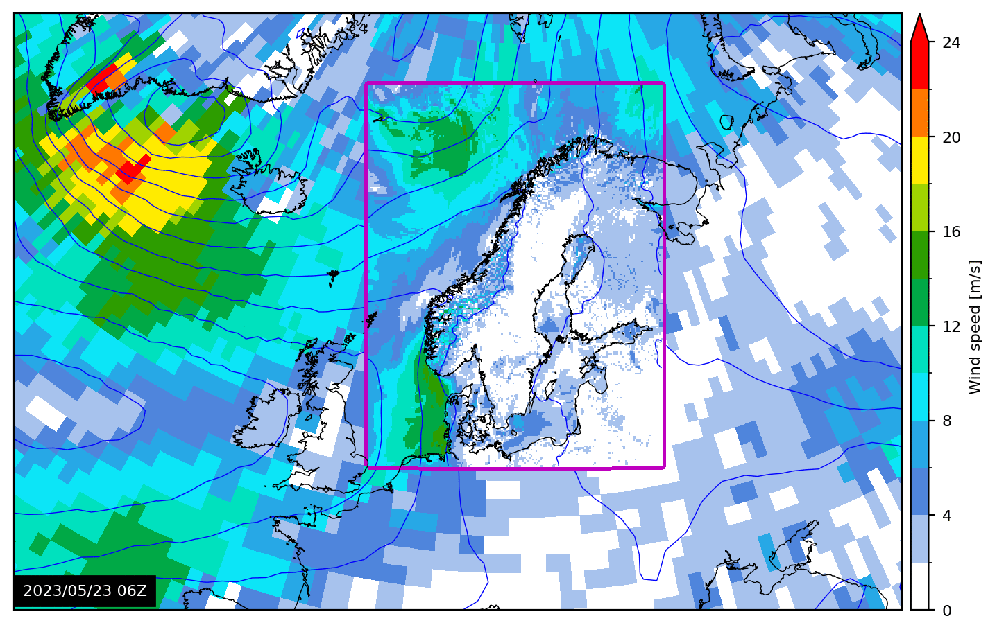 7-day forecast of 10 m wind speed and sea-level pressure using AI-based model 7-day forecast of 10 m wind speed and sea-level pressure using AI-based model