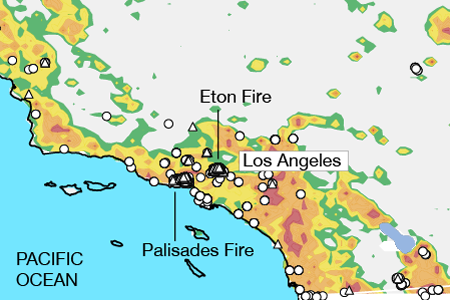 Los Angeles fires January 2025