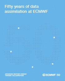 Cover image for Fifty years of data assimilation at ECMWF