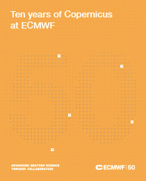 Cover image for Ten years of Copernicus at ECMWF