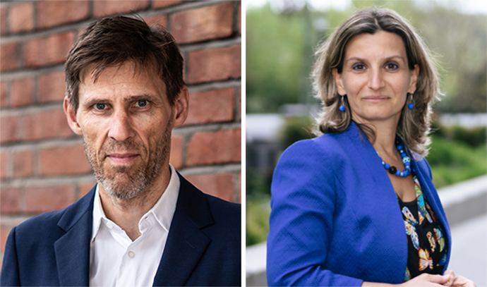 Headshots of Jørn Kristiansen and Irina Sandu