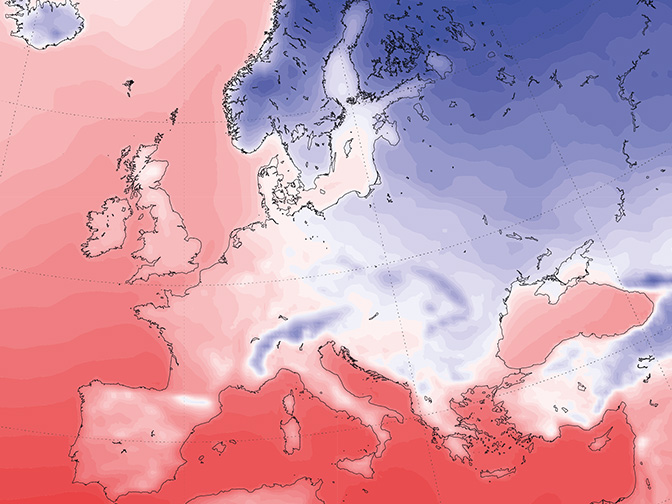 Daily mean temperature January 2016 from ERA5 Daily mean temperature January 2016 from ERA5