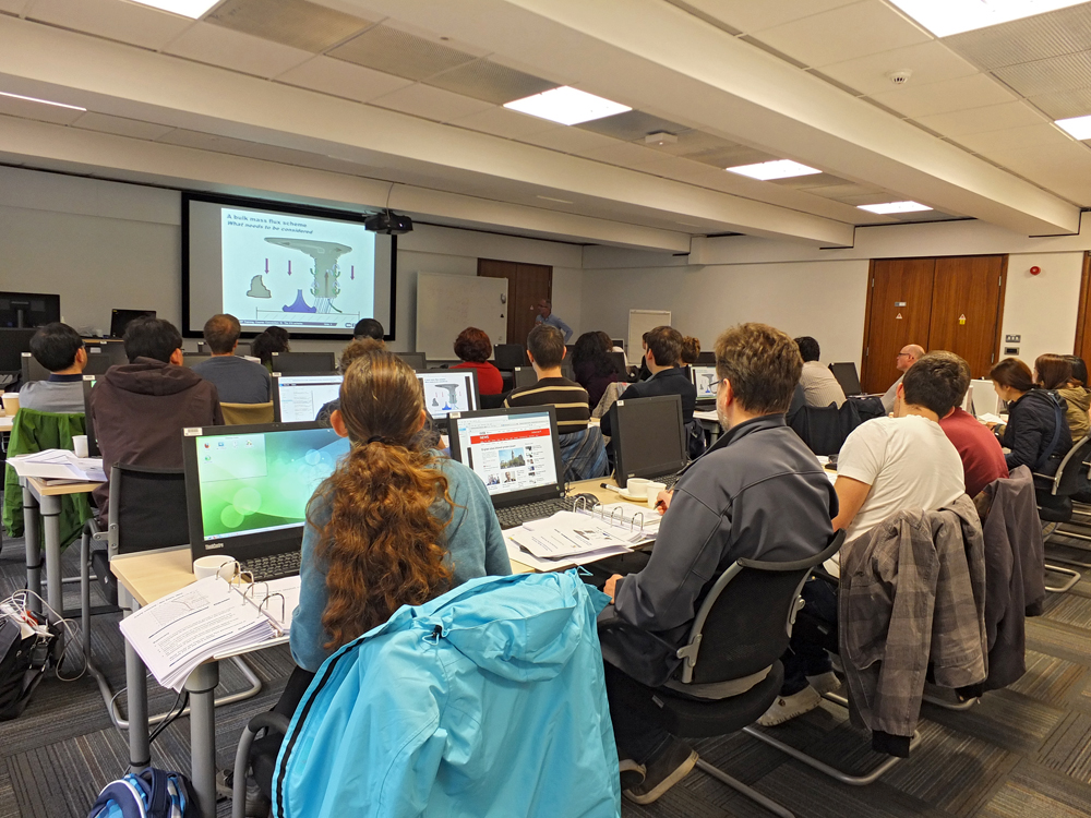 Parametrization course participants in classroom