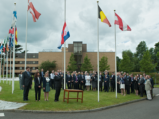 Croatian flag-raising ceremony, 30 June 2016