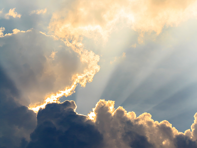 Clouds and sunrays Clouds and sunrays