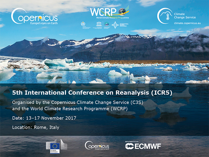 5th International Conference on Reanalysis announcement 5th International Conference on Reanalysis announcement