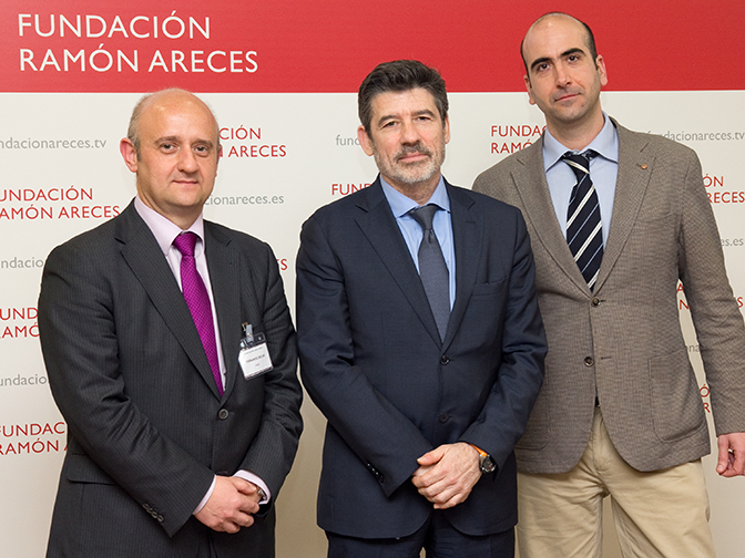 Fernando Belda (AEMET), Juan Garces de Marcilla and Ángel López Alós in Madrid