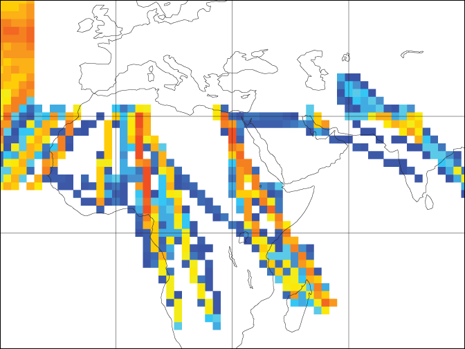 Locations of new aircraft wind measurements recently assimilated at ECMWF Locations of new aircraft wind measurements recently assimilated at ECMWF
