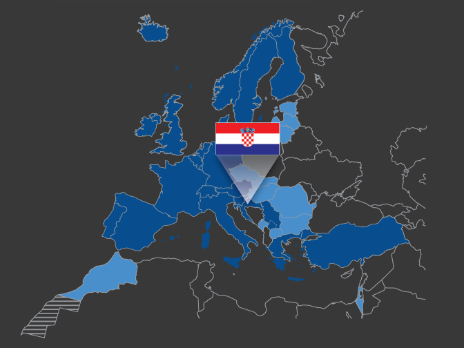 ECMWF membership map including Croatia ECMWF membership map including Croatia