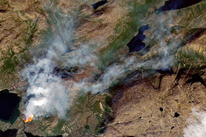 Wildfire in Greenland July 2019