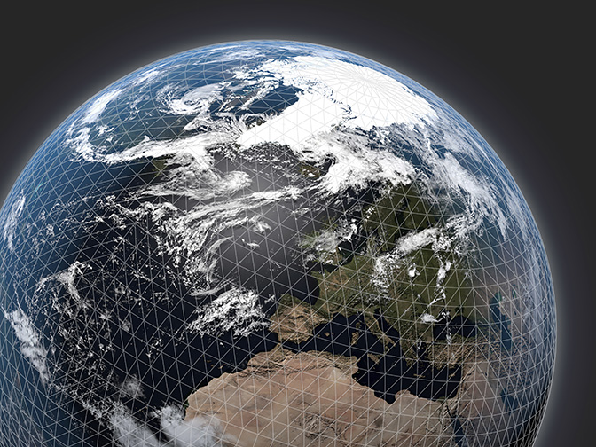 Global numerical weather prediction grid Global numerical weather prediction grid