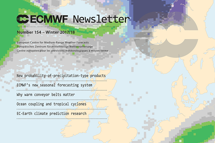 ECMWF Newsletter 154 cover ECMWF Newsletter 154 cover