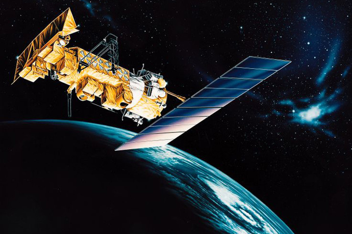 Artist's impresssion of NOAA-17 satellite in orbit Artist's impresssion of NOAA-17 satellite in orbit