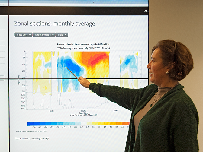 Magdalena Balmaseda explains ocean chart Magdalena Balmaseda explains an ocean chart