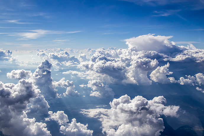 Aerial view of clouds Aerial view of clouds