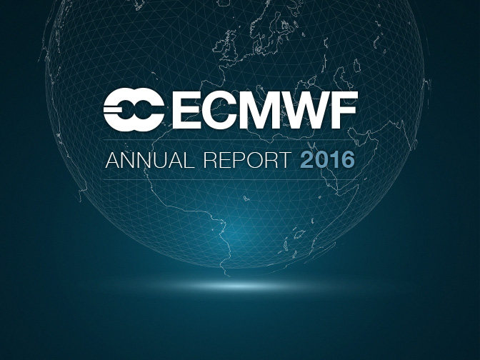 ECMWF Annual Report 2016 slider ECMWF Annual Report 2016 cover image