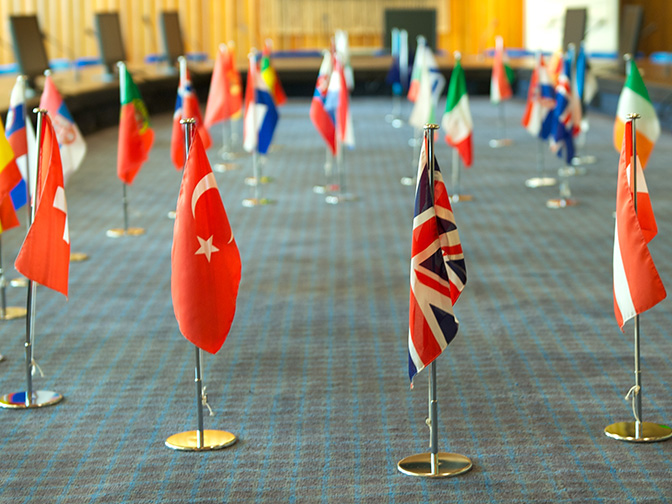 ECMWF governance, Member State flags, Council Chamber