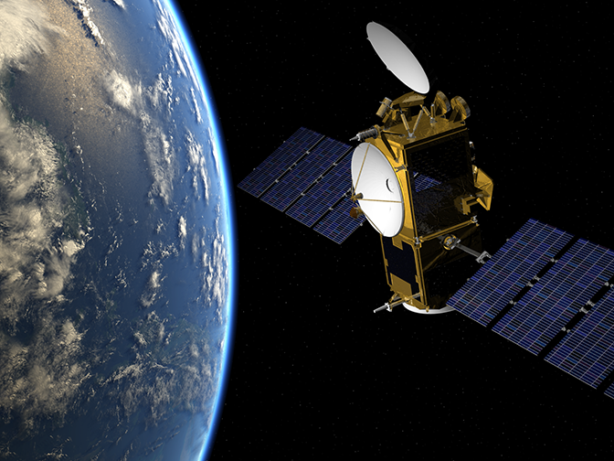 Artist's impression of Jason-3 satellite in orbit Artist's impression of Jason-3 satellite in orbit
