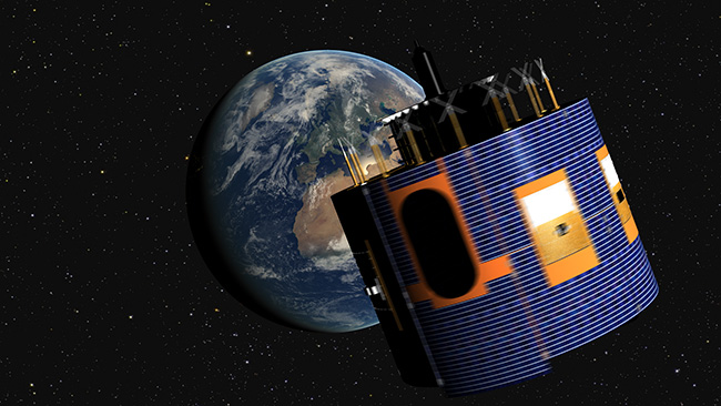 Meteosat Second Generation satellite in orbit