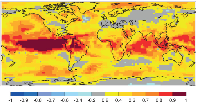 SEAS5 2 m temperature forecast skill chart