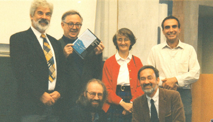 The authors of the book on the ‘Dynamics and Modelling of Ocean Waves’ in 1994.