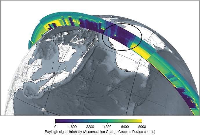 Hunga Tonga eruption Aeolus wind plot 18 Jan 2022