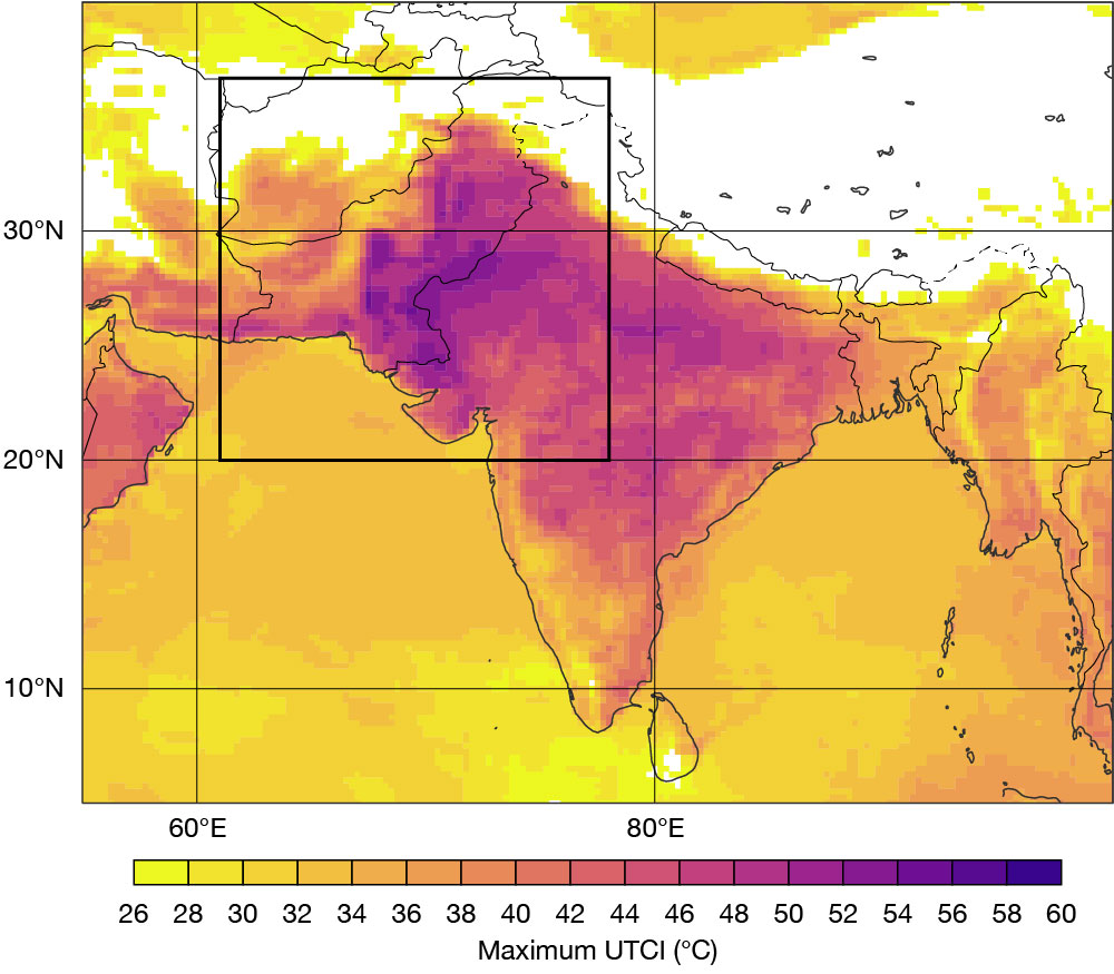 Maximum heat stress.