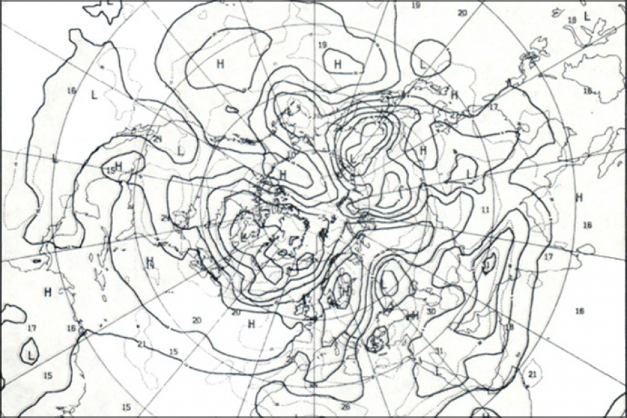 Extract from first ECMWF operational forecast