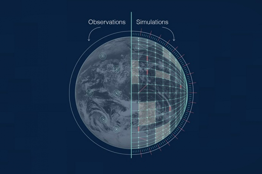 Destination Earth observations-simulations image