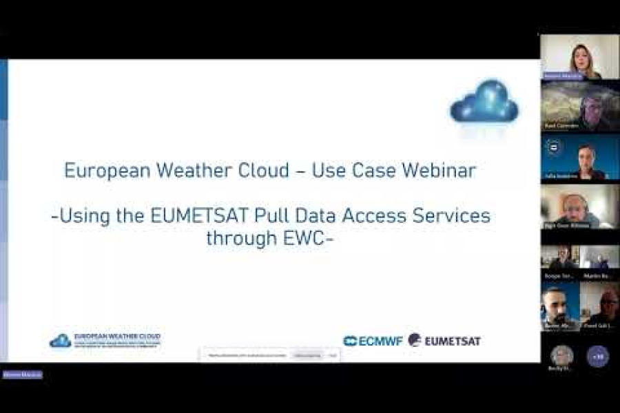 Using the European Weather Cloud to download data from the EUMETSAT Data Access Services