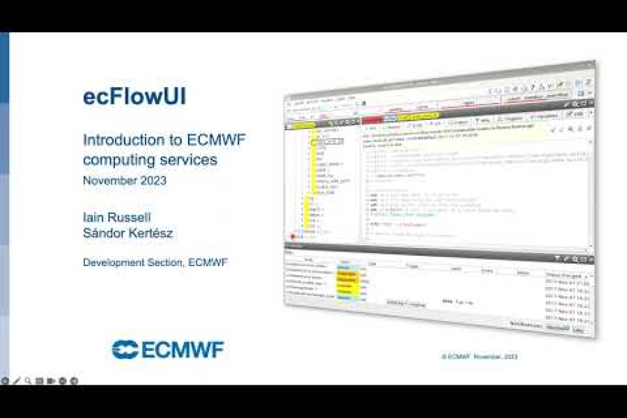 Introduction to ECMWF computing services: ecFlowUI