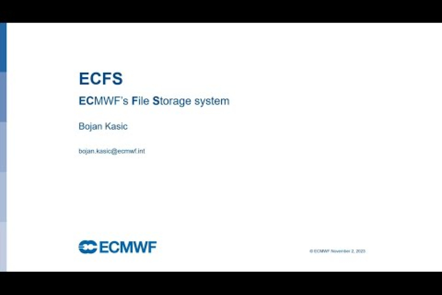 Introduction to ECMWF computing services: ECFS
