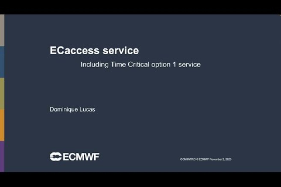 Introduction to ECMWF computing services: ecAccess