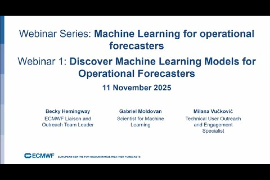 Machine Learning for Operational Forecasters Webinar 1: Discover Machine Learning Models