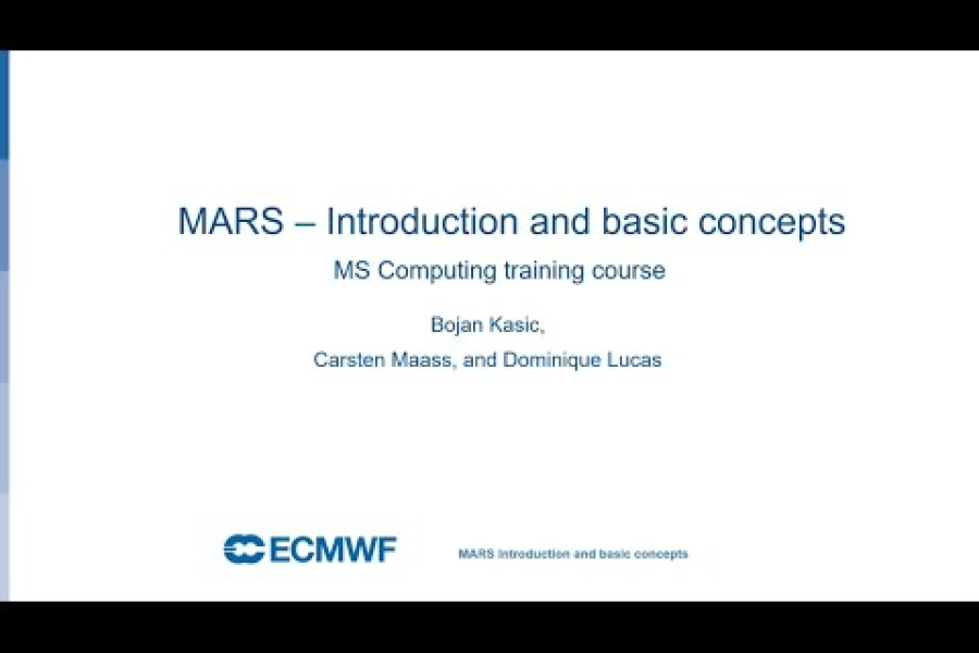 Introduction to ECMWF computing services: MARS introduction