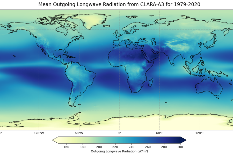 Calculation of global climatology of Earth radiation budget from EUMETSAT's CM SAF CLARA-A3 dataset