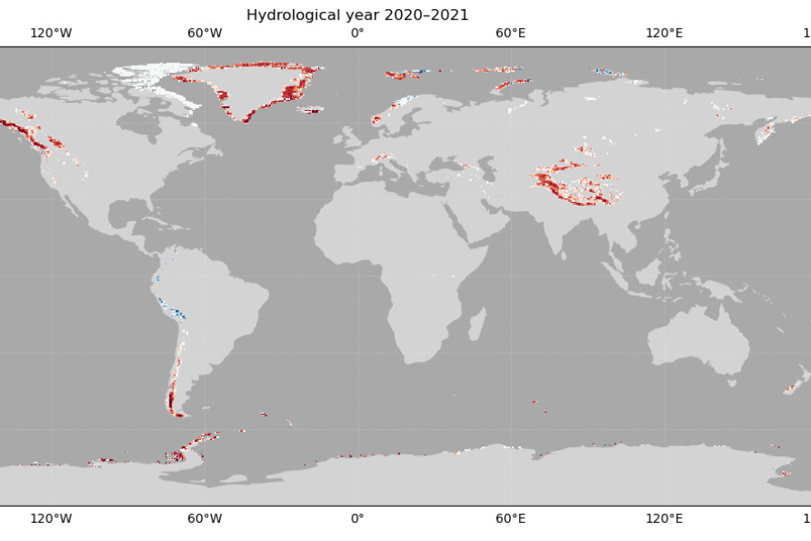 Explore data on glacier mass change available on the Climate Data Store