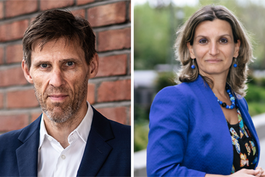 Headshots of Jørn Kristiansen and Irina Sandu