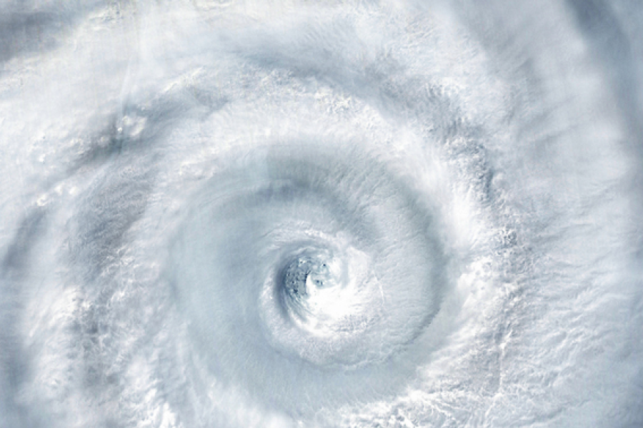 Satellite image of a hurricane