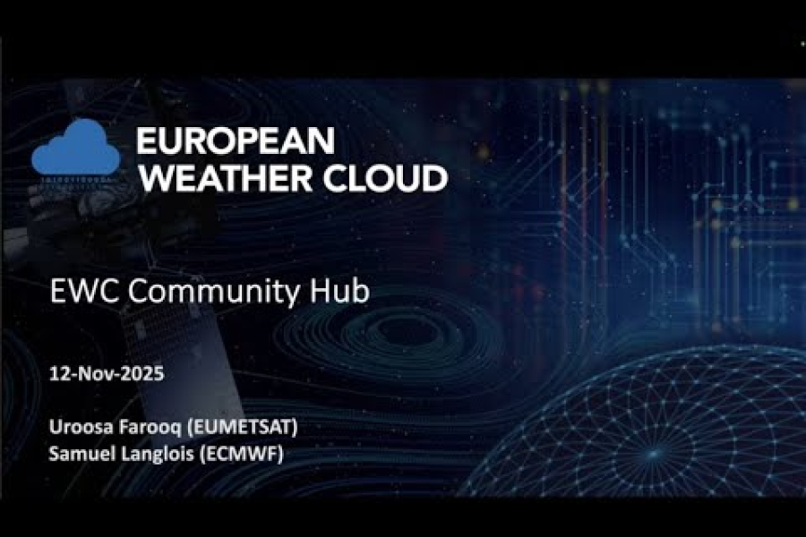 European Weather Cloud (EWC): Using the EWC Community Hub