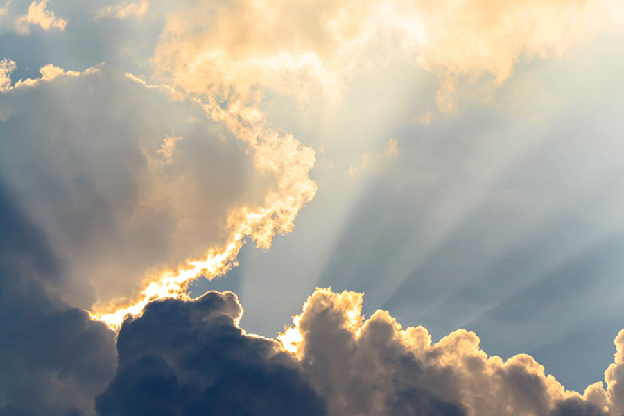 Clouds and sunrays