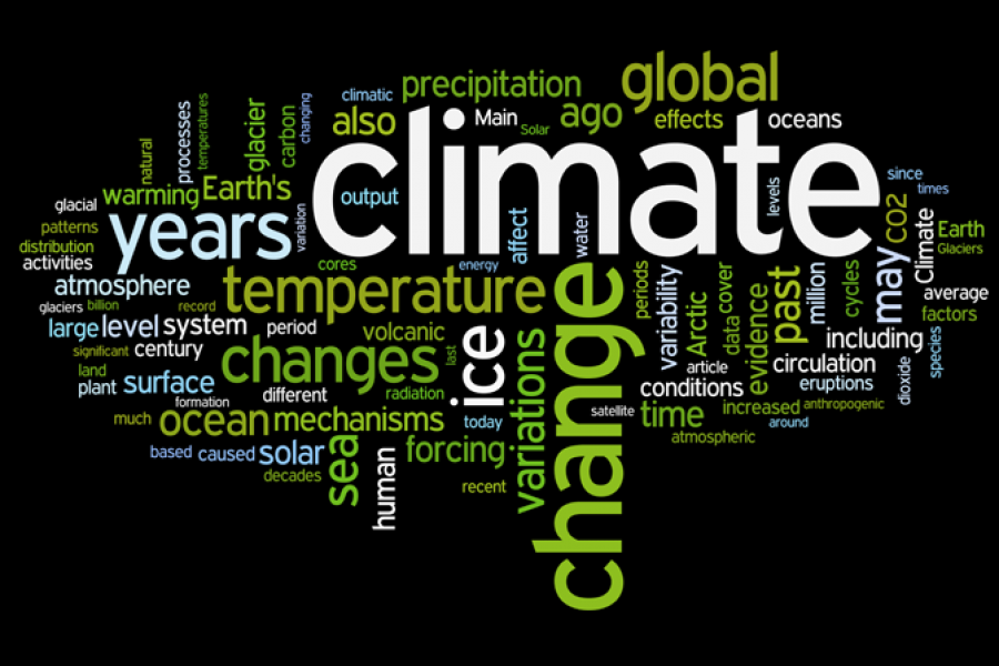 Climate change word cloud