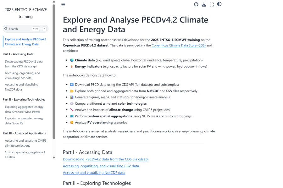 Explore PECD climate &amp; energy data
