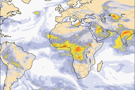 CAMS aerosol forecast for 18 January 2017 CAMS aerosol forecast for 18 January 2017