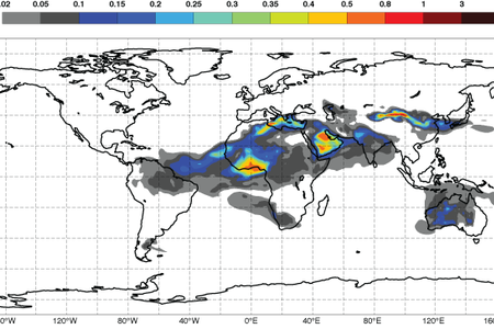 CAMS dust forecast for 6 Jan 2016 CAMS dust forecast for 6 Jan 2016