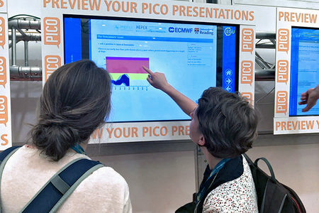 Video screens at the EGU 2017 conference Video screens at the EGU 2017 conference