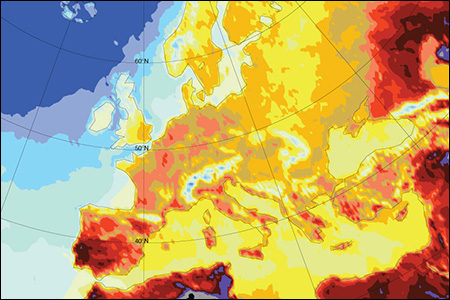 Maximum temperatures in Europe from 29 July to 6 August 2018, expresed in Celsius. Maximum temperatures in Europe from 29 July to 6 August 2018, expresed in Celsius.