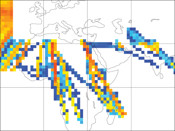 Locations of new aircraft wind measurements recently assimilated at ECMWF Locations of new aircraft wind measurements recently assimilated at ECMWF