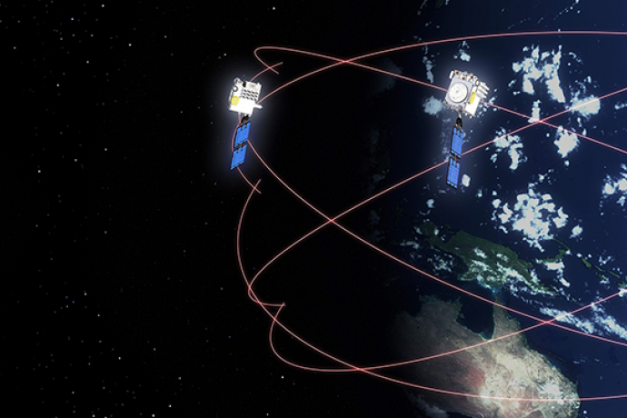 A FORMOSAT-7/COSMIC-2 satellite in orbit