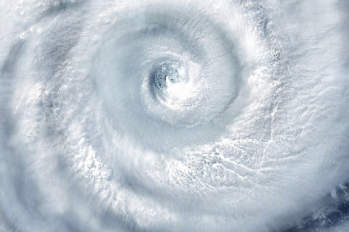 Satellite image of a hurricane